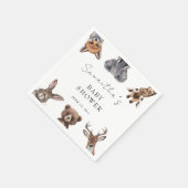 Adlige Safaritiere Baby Duschkarten und Geschenk Serviette (Ecke)