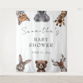 Adlige Safaritiere Baby Duschkarten und Geschenk Wandteppich (Vorderseite)