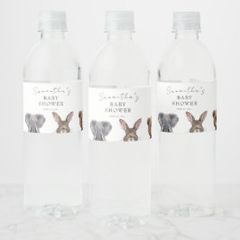 Adlige Safaritiere Baby Duschkarten und Geschenk Wasserflaschenetikett