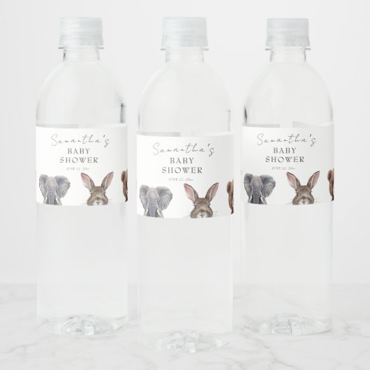 Adlige Safaritiere Baby Duschkarten und Geschenk Wasserflaschenetikett (Flaschen)
