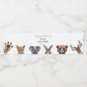 Adlige Safaritiere Baby Duschkarten und Geschenk Wasserflaschenetikett (Einzelnes Label)