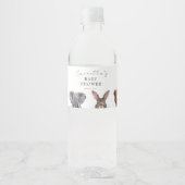 Adlige Safaritiere Baby Duschkarten und Geschenk Wasserflaschenetikett (Vorderseite)