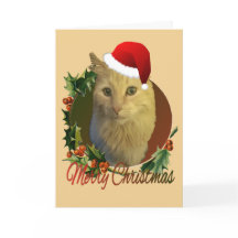 Adlige und einzigartige Weihnachtskarte für Katzen