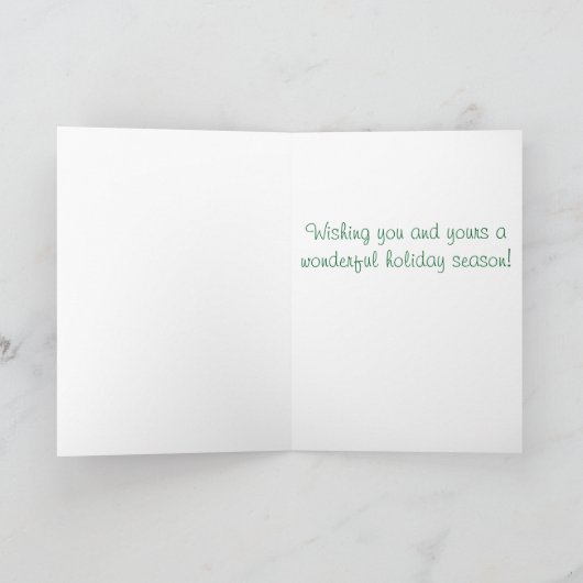 Adlige Weihnachten Corgi Welpe mit weißem Rahmen (Innenseite)