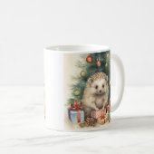 Adlige Weihnachten Igel Feiertag Kaffee Tasse (VorderseiteRechts)