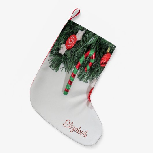 Adlige Weihnachten - Personalisiert Kleiner Weihnachtsstrumpf (Vorderansicht (hängend))