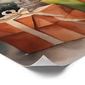 Adlige Weihnachts-Igel-Urlaubstext Poster (Ecke)