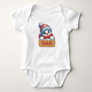 Adlige Weihnachts-Snowman Baby Bodysuit Baby Strampler