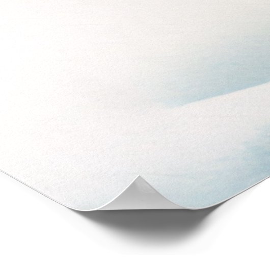 Adlige Weihnachtsginger Kätzchen im Schnee Poster (Ecke)