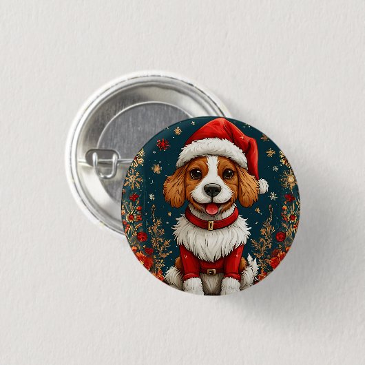 Adlige Weihnachtsjunge Button (Vorne & Hinten)