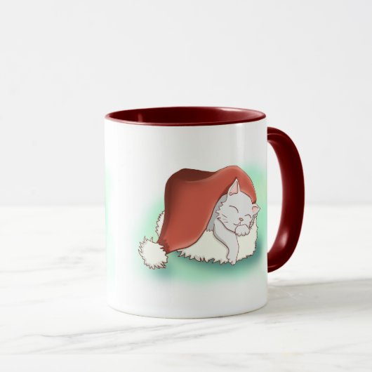 Adlige Weihnachtskatzenschnupfen in der Weihnachts Tasse (VorderseiteRechts)