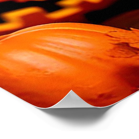 Adlige Welpe mit Halloween-Hintergrund Poster (Ecke)