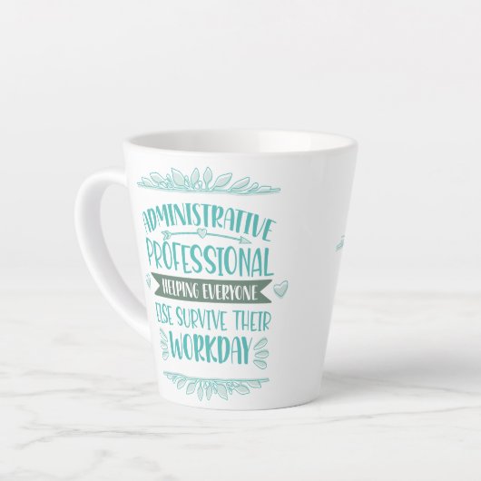 Admin Assistant Appentition Latte Tasse (Linke Ecke)