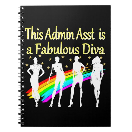 ADMIN ASST IST EINE FABULOSE DIVA NOTIZBLOCK (Vorderseite)