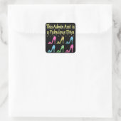 ADMIN ASST SHOE LOVER DESIGN QUADRATISCHER AUFKLEBER (Tasche)