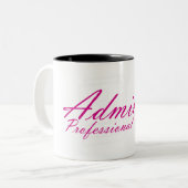 Admin Beruflich Zweifarbige Tasse (Vorderseite Links)