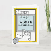 Admin-Fachleute-Tag mit Computer Karte (Vorderseite)