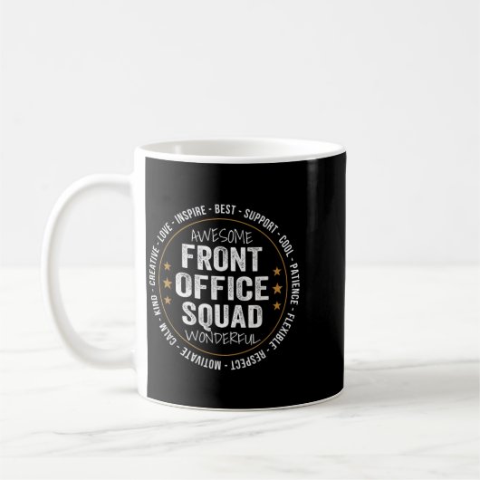 Admin Istant Funny Front Office Squad School Mitar Kaffeetasse (Links)
