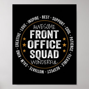 Admin Istant Funny Front Office Squad School Mitar Poster