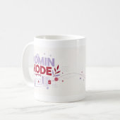 Admin-Modus Büro-Typografie-Tasse Kaffeetasse (Vorderseite Links)