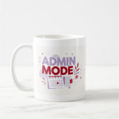 Admin-Modus Büro-Typografie-Tasse Kaffeetasse (Links)