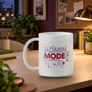 Admin-Modus Büro-Typografie-Tasse Kaffeetasse
