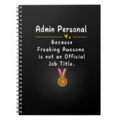 Admin Personal Notizblock (Vorderseite)