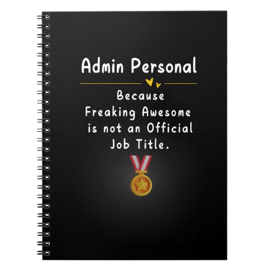 Admin Personal Notizblock (Vorderseite)