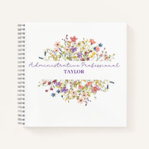 Admin Pro Tag Personalisierte Zarte Wildblumen Notizblock