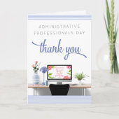 Admin Professionals Day Card - Office - Blau Karte (Vorderseite)