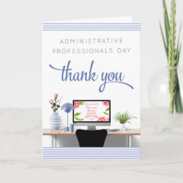 Admin Professionals Day Card - Office - Blau Karte