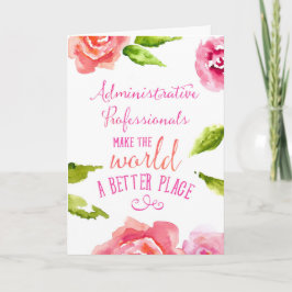 Admin Professionals Day Card Typografischer Aphori Karte