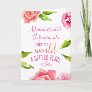 Admin Professionals Day Card Typografischer Aphori Karte