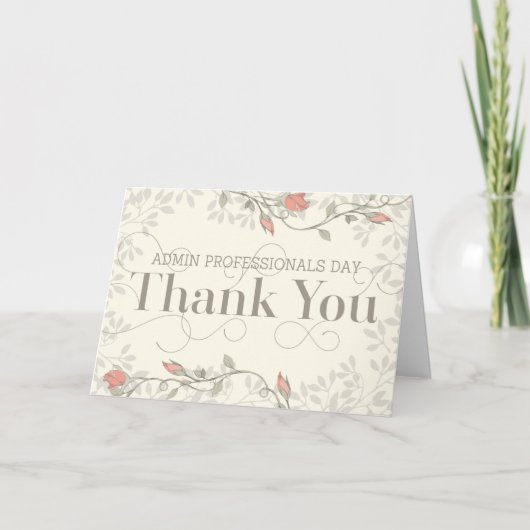 Admin Professionals Day Danke Karte - Creme (Vorderseite)