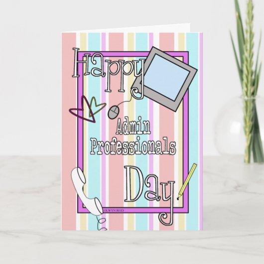 Admin Professionals Tag mit Streifen und Telefon Karte (Vorderseite)