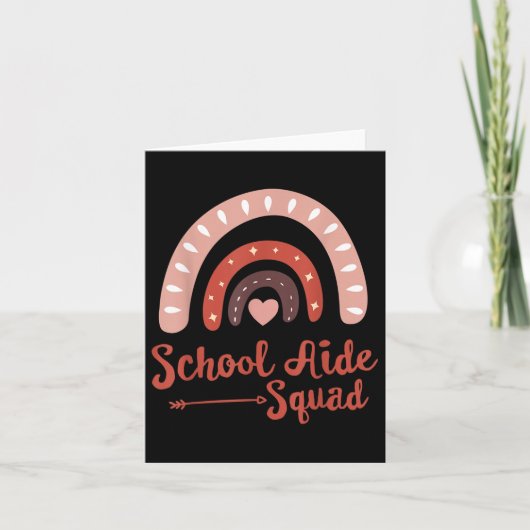 Admin School Aide Squad Funny Back To School Teach Karte (Vorderseite)