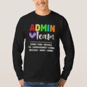 Admin School Assistant Squad Principal Team Admini T-Shirt (Vorderseite)