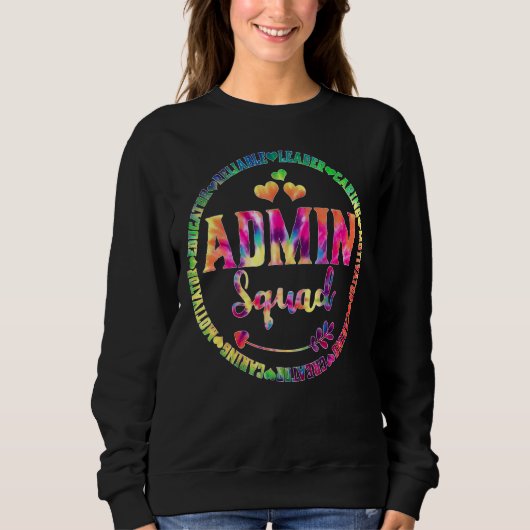 Admin Squad Admin Assistant Office Squad Team Vin Sweatshirt (Vorderseite)