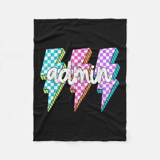 Admin Squad Lightning Bolt School Istant Principal Fleecedecke (Vorderseite)