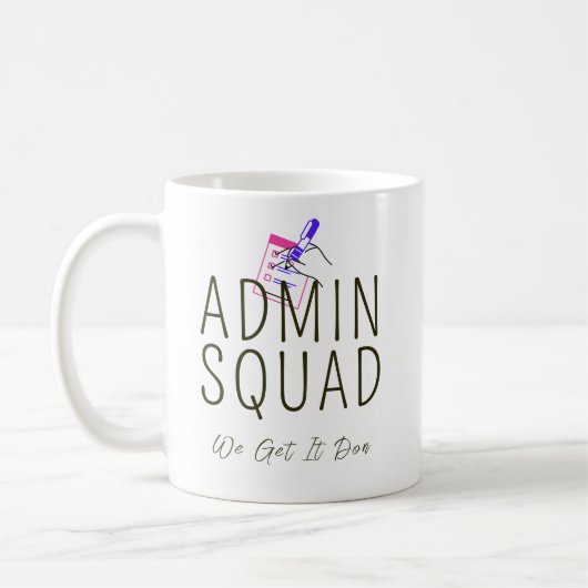 Admin Squad - Personalisiert Kaffeetasse (Links)
