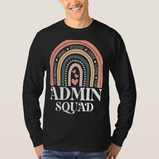 Admin Squad School Assistant Crew Admini T-Shirt (Vorderseite)