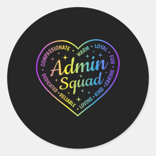 Admin-Team-Definition Admin Blitz-Team Zurück zur Runder Aufkleber (Vorderseite)