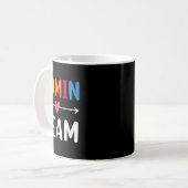 Admin-Team Zurück zur Schule Matching-Gruppen-Squa Kaffeetasse (Vorderseite Links)