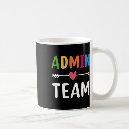 Admin-Team Zurück zur Schule Matching-Gruppen-Squa Kaffeetasse (Rechts)