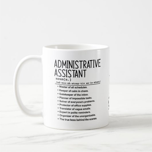 Administrative assistant kaffeetasse (Links)