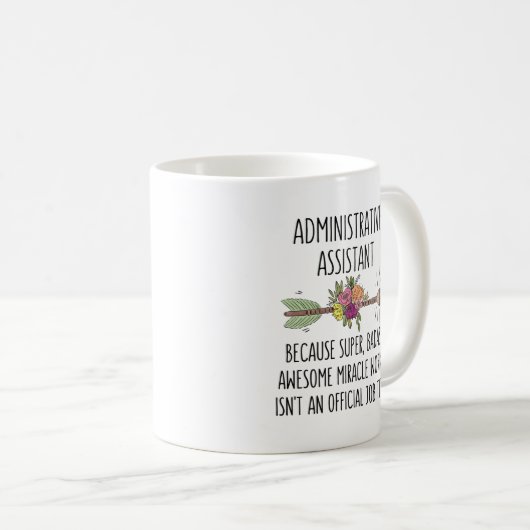 Administrative Assistentin Gift Idea Kaffee Tasse  (VorderseiteRechts)