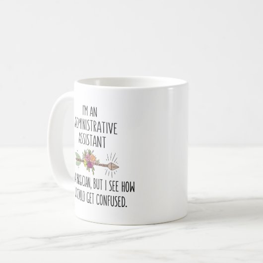 Administrative Assistentin Gift Ideencoffee Tasse (Vorderseite Links)