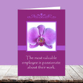 Administrative Beruflich Day Card — Orchid Dankeskarte
