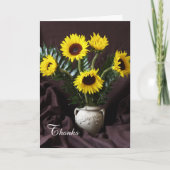 Administrative Beruflich Day Card — Sonnenblume Dankeskarte (Vorderseite)