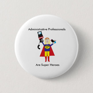 Administrative Beruflich Funny Helden personalisie Button